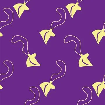 Silhouettes Magic symbols seamless pattern, with magical elements such as sna Stock Illustration