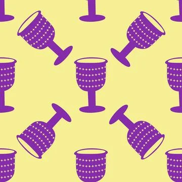 Silhouettes Magic symbols seamless pattern, with magical elements such as sna Stock Illustration