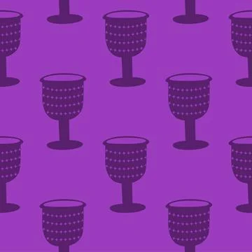 Silhouettes Magic symbols seamless pattern, with magical elements such as s.. Stock Illustration