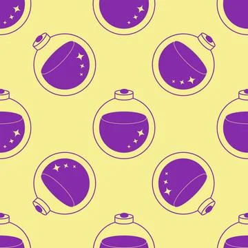 Silhouettes Magic symbols seamless pattern, with magical elements such as s.. 스톡 일러스트