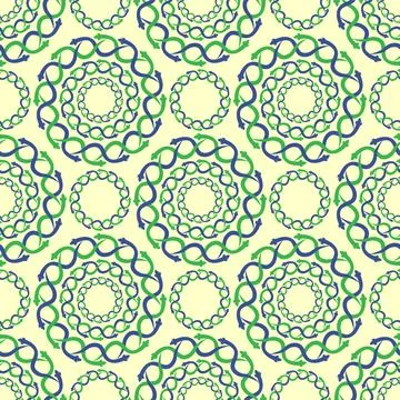 Silhouettes Magic symbols seamless pattern, with magical elements such as sna Stock Illustration