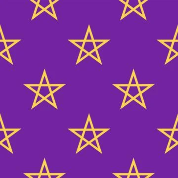Silhouettes Magic symbols seamless pattern, with magical elements such as sna Stock Illustration