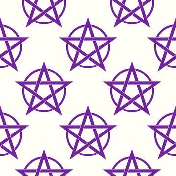 Silhouettes Magic symbols seamless pattern, with magical elements such as sna Stock Illustration