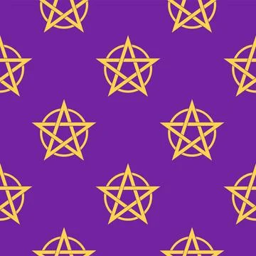 Silhouettes Magic symbols seamless pattern, with magical elements such as sna 스톡 일러스트