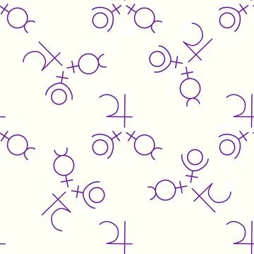 Silhouettes Magic symbols seamless pattern, with magical elements such as sna Stock Illustration