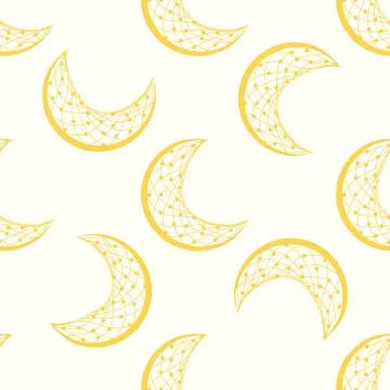 Silhouettes Magic symbols seamless pattern, with magical elements such as sna Illustrazione stock