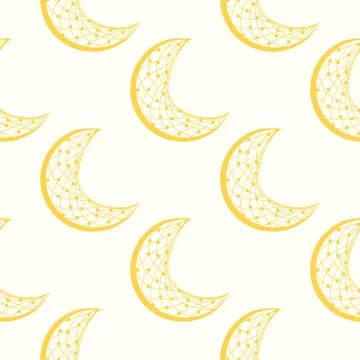 Silhouettes Magic symbols seamless pattern, with magical elements such as sna 스톡 일러스트