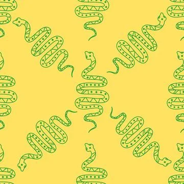 Silhouettes Magic symbols seamless pattern, with magical elements such as sna Illustrazione stock