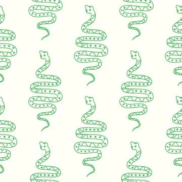 Silhouettes Magic symbols seamless pattern, with magical elements such as sna Stock Illustration