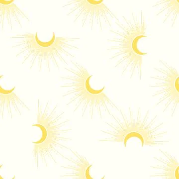 Silhouettes Magic symbols seamless pattern, with magical elements such as sna Stock Illustration