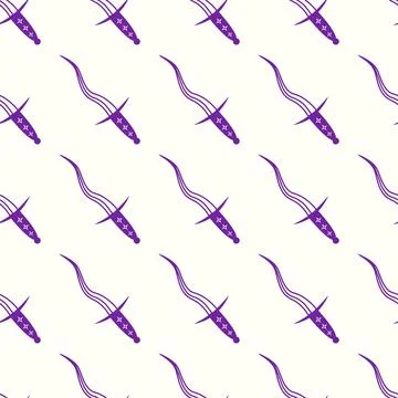 Silhouettes Magic symbols seamless pattern, with magical elements such as sna Stockillustratie