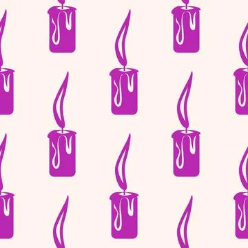 Silhouettes Magic symbols seamless pattern, with magical elements such as sna Stock Illustration