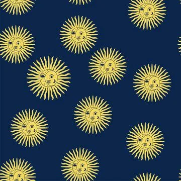 Silhouettes Magic symbols seamless pattern, with magical elements such as sna 스톡 일러스트