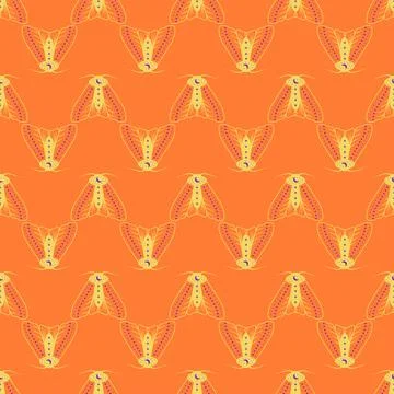 Silhouettes Magic symbols seamless pattern, with magical elements such as sna Illustrazione stock
