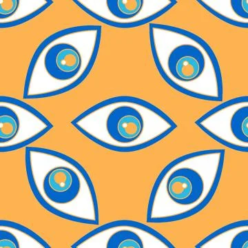 Silhouettes Magic symbols seamless pattern, with magical elements such as s.. Illustrazione stock