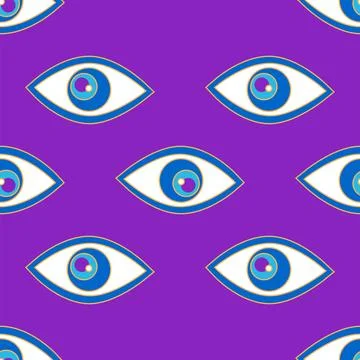 Silhouettes Magic symbols seamless pattern, with magical elements such as s.. Stock Illustration