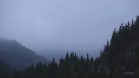 Silhouettes of mountains Video stock 195355699