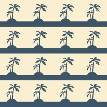 Silhouettes of palm trees Illustrazione stock