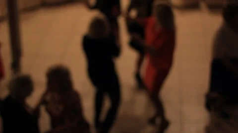 Silhouettes of people dancing Stock Footage 36165125