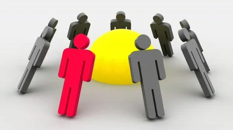 Silhouettes of people. Stock Footage 811400