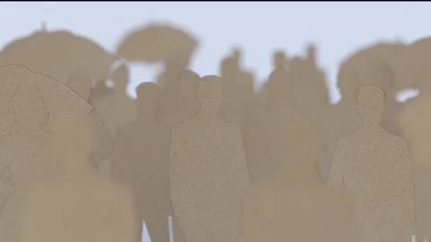 Silhouettes of people Stock Footage 293782457