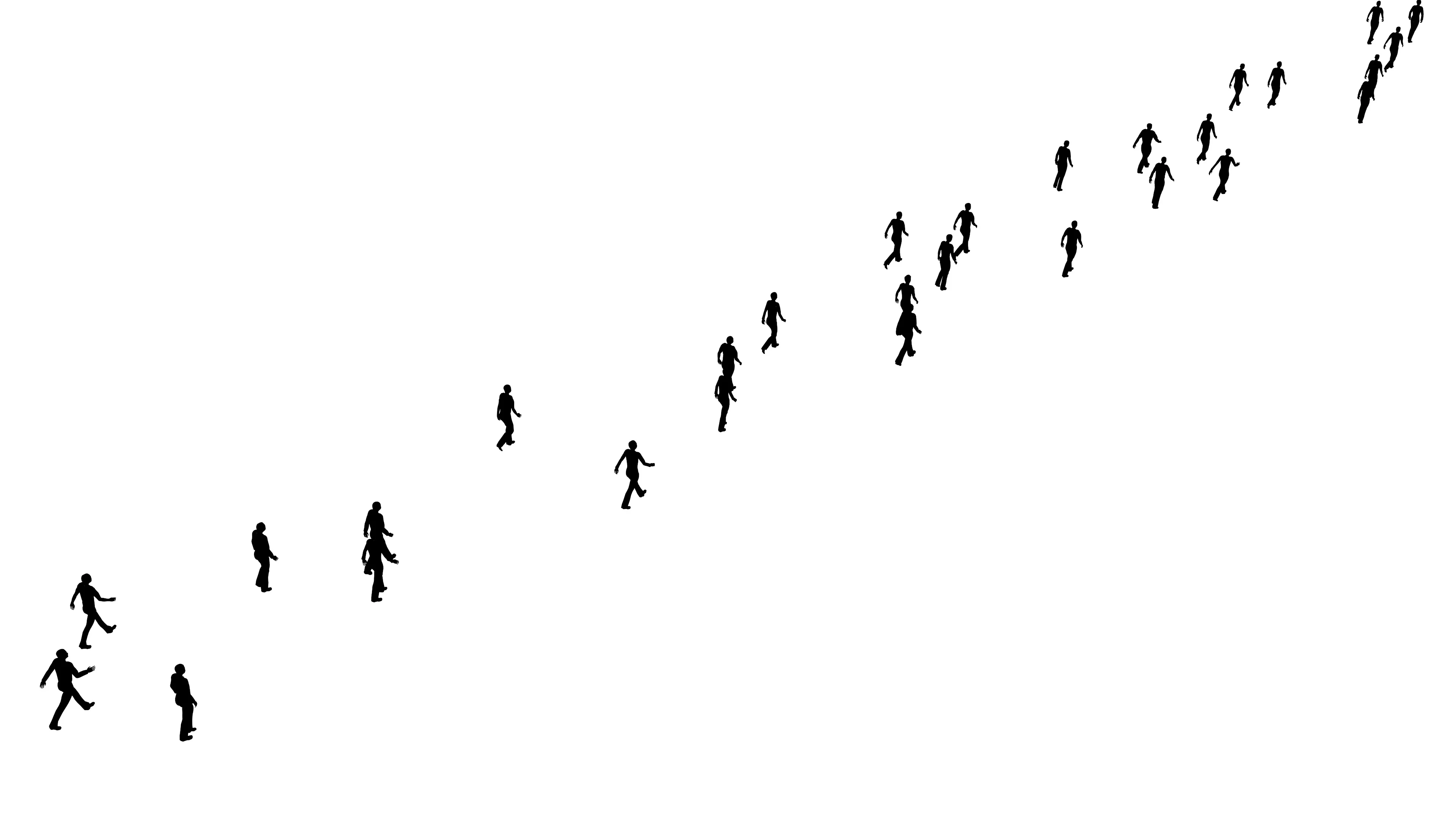 people walking silhouettes png