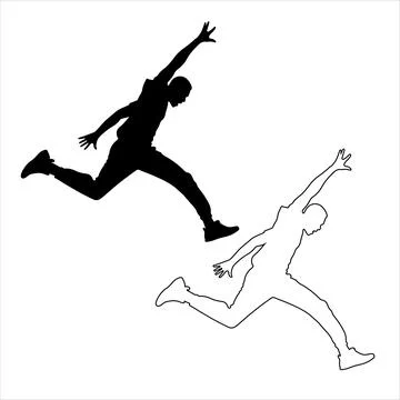 Silhouettes of people Stock Illustration