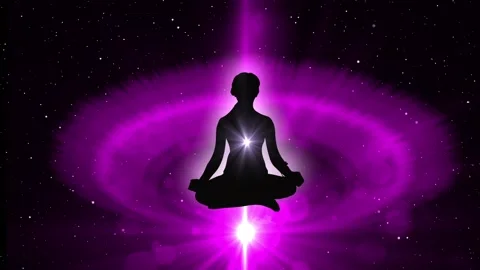 SILHOUETTES OF PEOPLE MEDITATING WITH LIGHT RAYS 24 Stock Footage 131131383