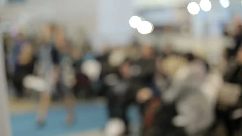 Silhouettes of people on the show. Stock Footage 92117596