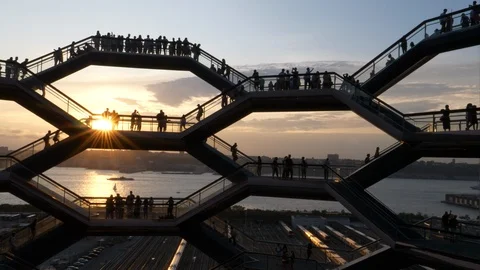 Silhouettes of People walking and standi... | Stock Video | Pond5