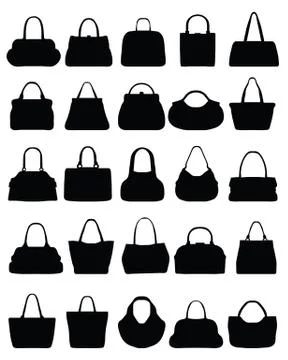 Silhouettes of purses Stock Illustration