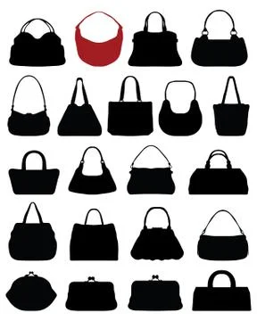 Silhouettes of purses Stock Illustration