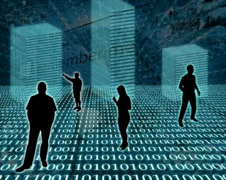 Silhouettes in the space イラスト素材