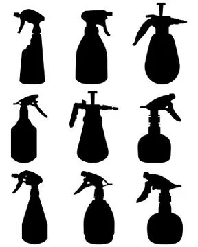 Silhouettes of sprayer Stock Illustration