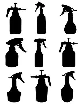 Silhouettes of sprayer Stock Illustration