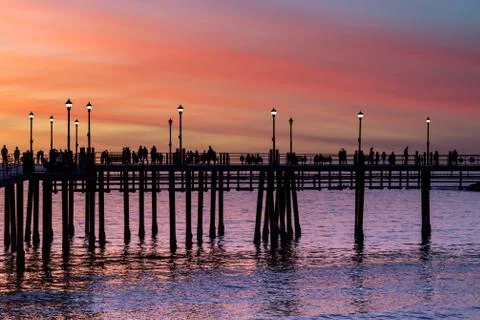 Silhouettes at Sunset Stock Photos