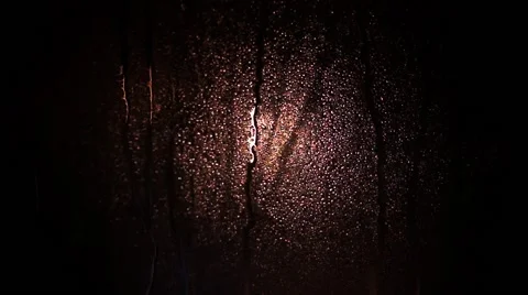Silhouettes of trees shadow through the raindrops. Stock Footage 60723143