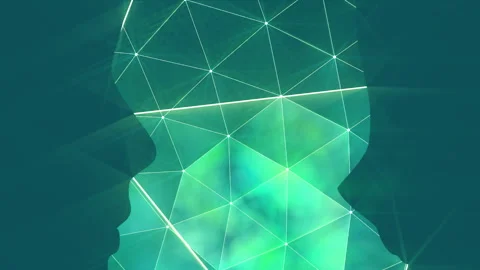 Silhouettes of two head. Stock Footage 103829269