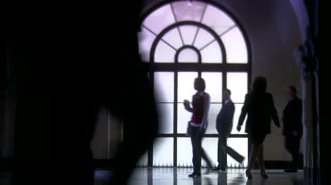 Silhouettes Walking 2 Stock Footage 22691750