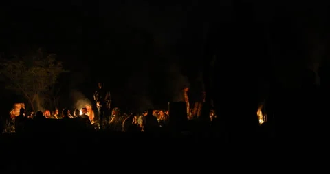Silhouettes of workers at Campfire Vidéo 339777394