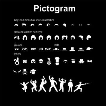 Silhoute of pictogramdesign Stock Illustration