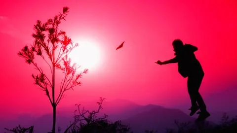 Silhoutte Foto stock