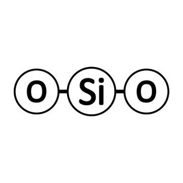 Silica molecule icon. Stock Illustration