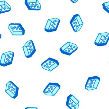 Silicate brick isometric icon seamless pattern Illustrazione stock