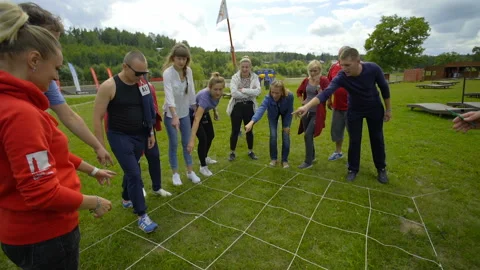 SILICHY, BELARUS - 2, AUGUST, 2019: The team is being tested outdoors. Team Stock Footage 129951519