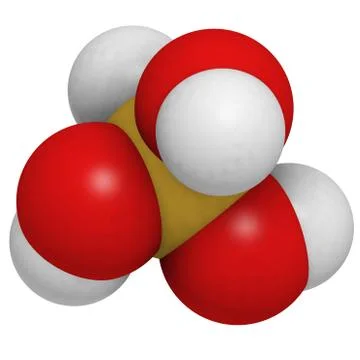 Silicic acid molecule, chemical structure. silicic acid supplements are belie Stock Illustration
