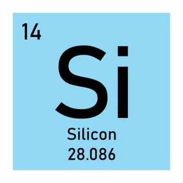 Silicon chemical element Stock Illustration
