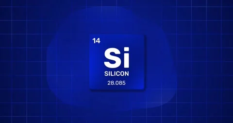 Silicon chemical element Periodic Table Stock Footage 297862761