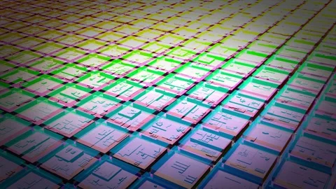 Silicon chip semiconductor computer board system able to loop endless Stock Footage 318438996