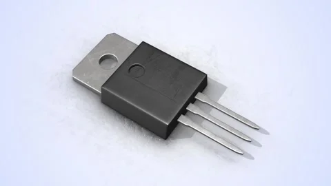 Silicon Controlled Rectifier on a Light Reflective Floor. SCR 3D Animation. 4K Stock Footage 304731632